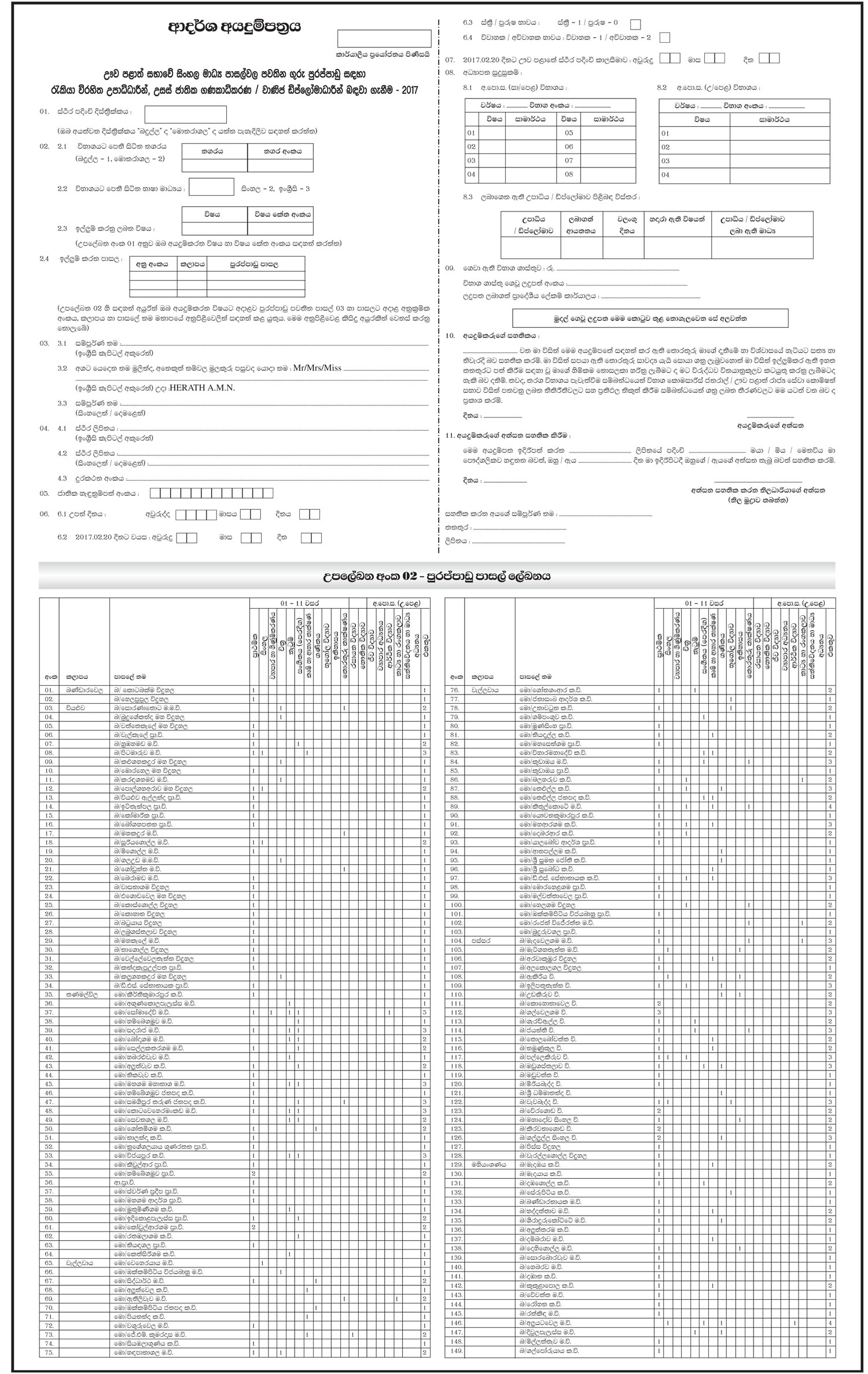 Teacher Vacancies (Graduates & Higher National Accounting / Commerce Diploma Holders) - Uva Provincial Council